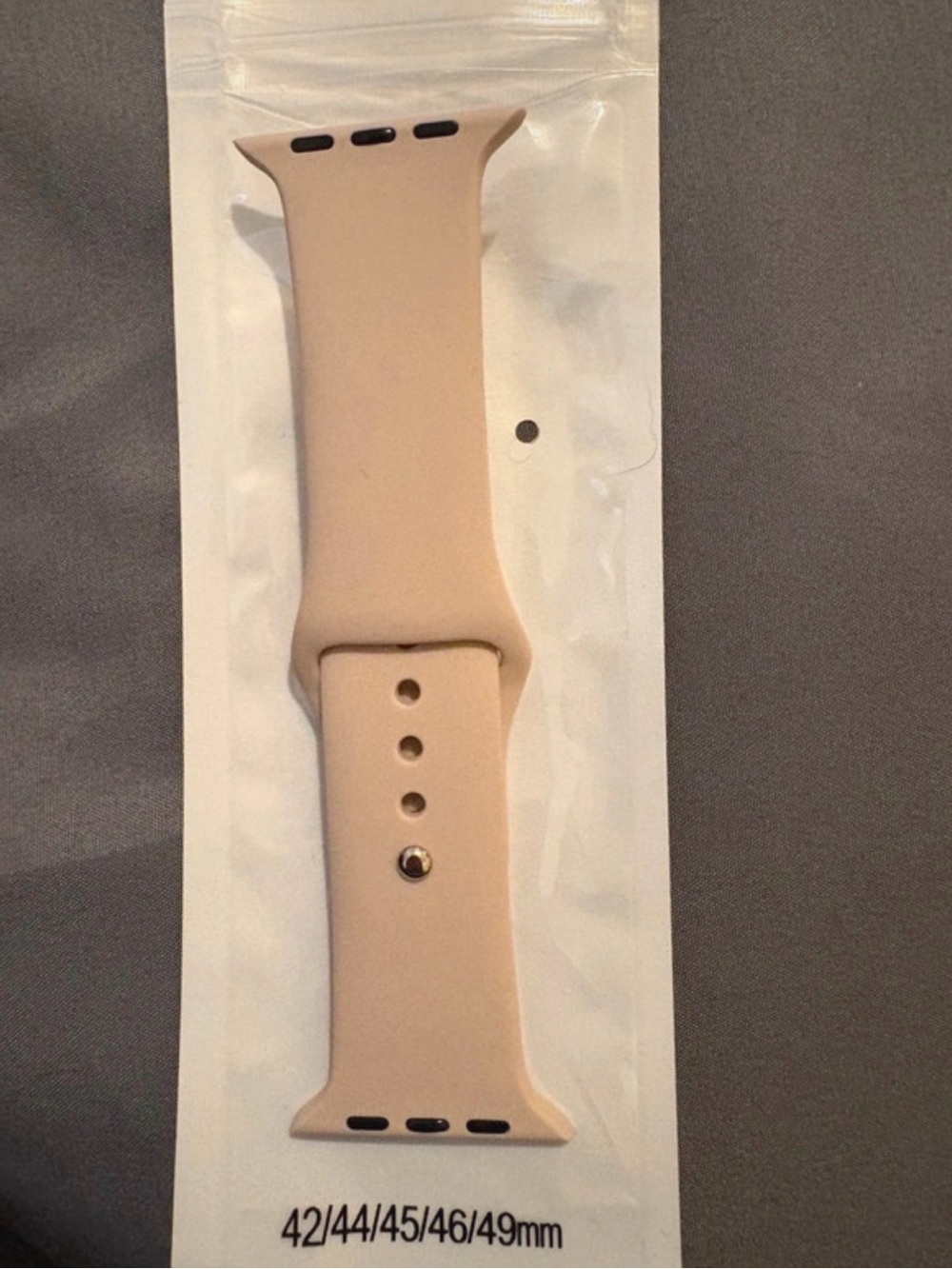 Silicone Watch Band for 42/44/45/46/49mm Smartwatches - Beige